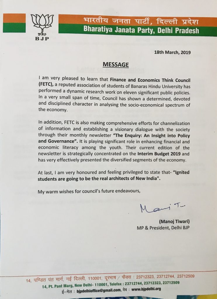 Letter of Appreciation