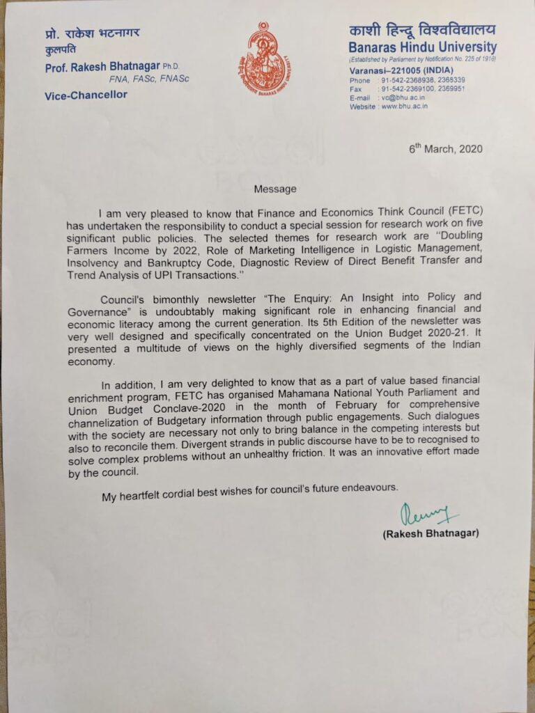 Letter of Appreciation